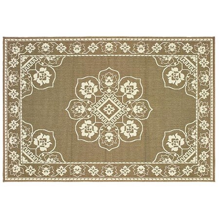 Configuracion Marina Indoor Outdoor Outdoor Oriental Rectangle Area Rug, Tan - 6 ft. 7 in. x 9 ft. 6 in. CO1876619
